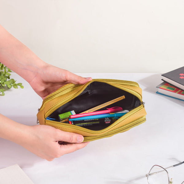 Pencil Pouch Case Yellow