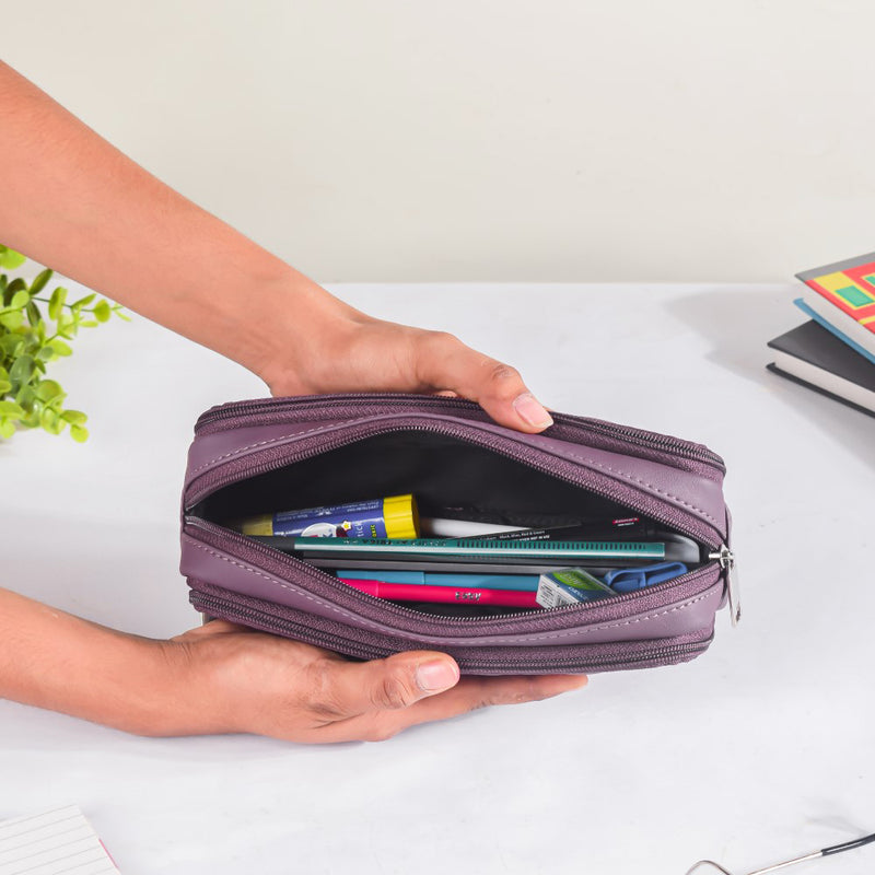 Padded Pencil Case Purple