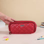 Quilted Stationery Bag Red