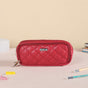 Quilted Stationery Bag Red