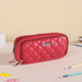 Quilted Stationery Bag Red