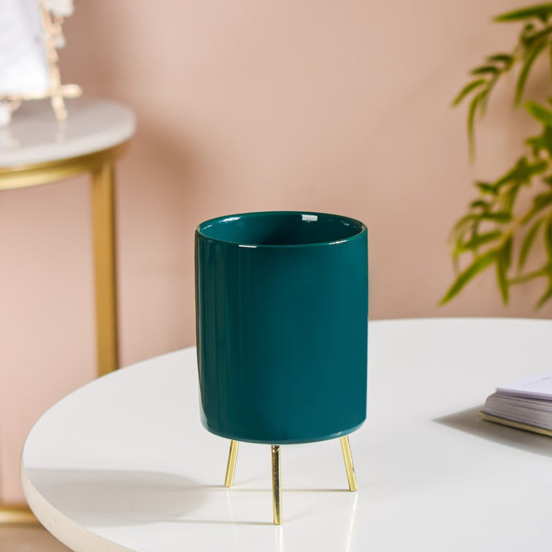 Green Porcelain Table Planter - Indoor planters and flower pots | Home decor items