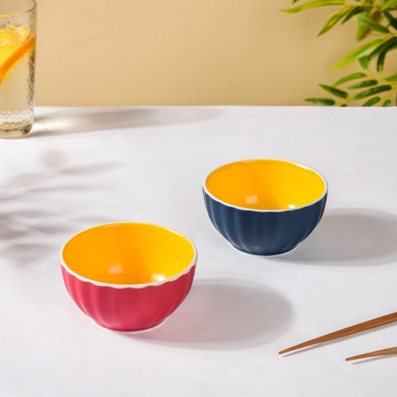 Chrome Side Bowl 300 ml - Bowl,ceramic bowl, snack bowls, curry bowl, popcorn bowls | Bowls for dining table & home decor