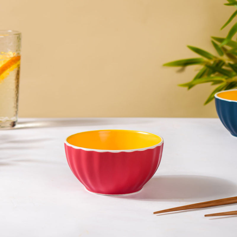 Chrome Side Bowl 300 ml - Bowl,ceramic bowl, snack bowls, curry bowl, popcorn bowls | Bowls for dining table & home decor