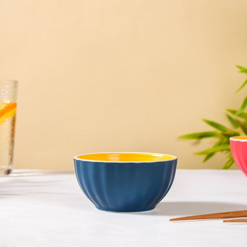 Chrome Side Bowl 300 ml - Bowl,ceramic bowl, snack bowls, curry bowl, popcorn bowls | Bowls for dining table & home decor