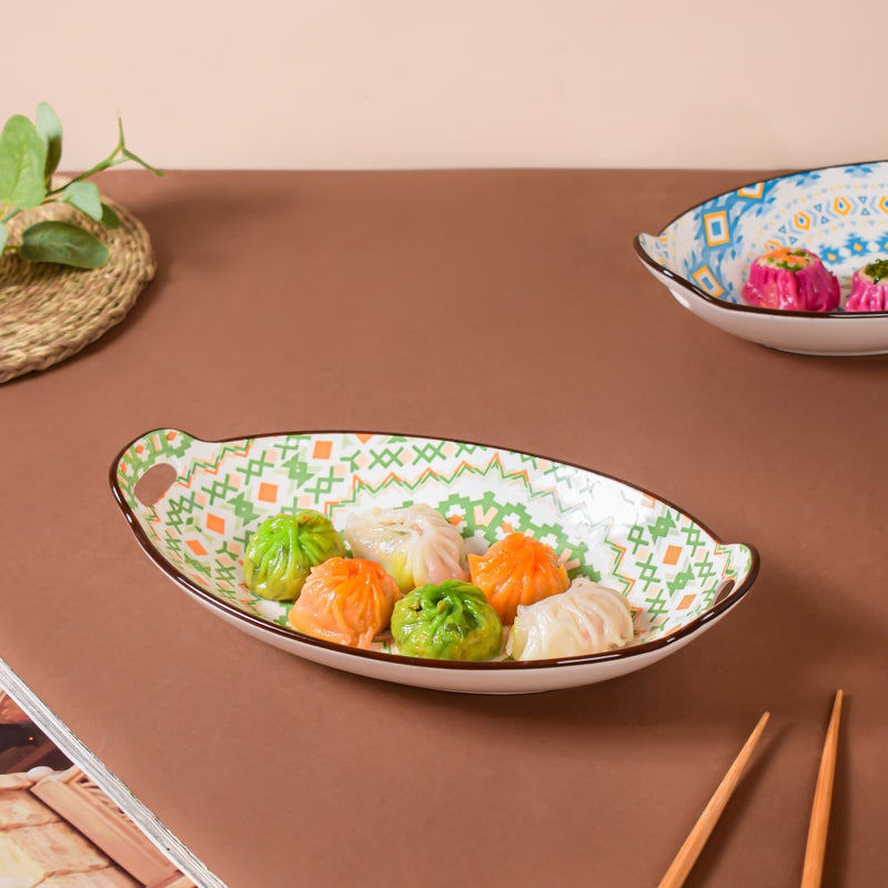Sylvan Floral Patterned Ceramic Dinner Plate 10 Inch - Serving plate, snack plate, ceramic dinner plates| Plates for dining table & home decor
