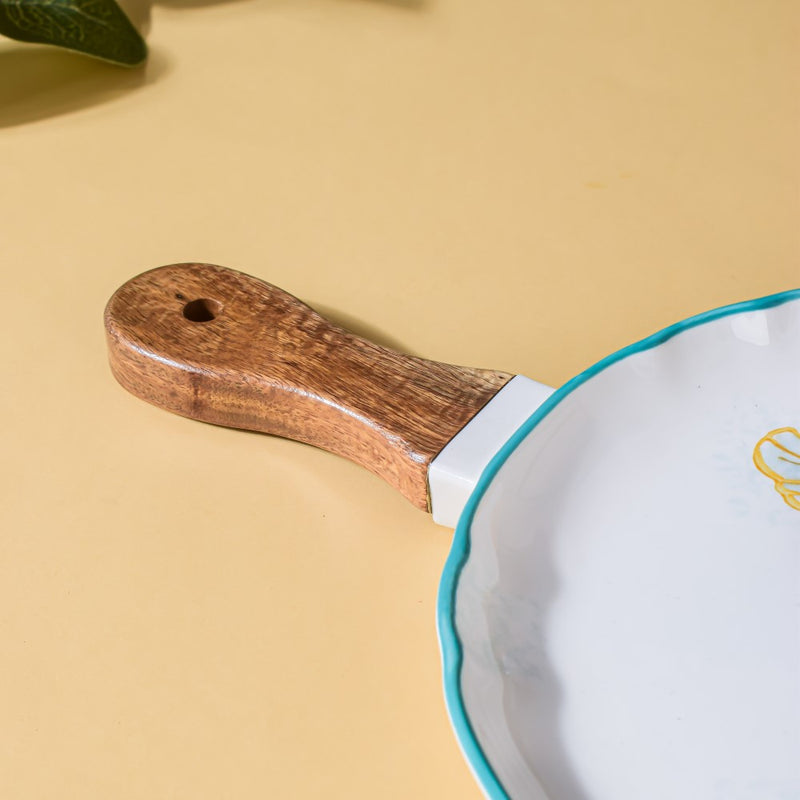 Circular Bbq Floral Plate Large - Ceramic platter, serving platter, fruit platter, snack plate | Plates for dining table & home decor