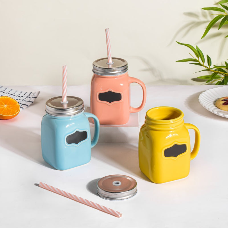 Mason Jar- Mug for coffee, tea mug, cappuccino mug | Cups and Mugs for Coffee Table & Home Decor