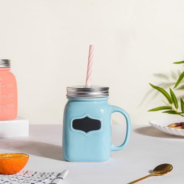 Mason Jar- Mug for coffee, tea mug, cappuccino mug | Cups and Mugs for Coffee Table & Home Decor