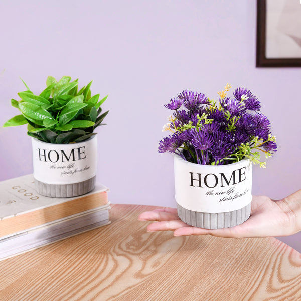 Circular Plant Pot - Artificial flower | Home decor item | Room decoration item
