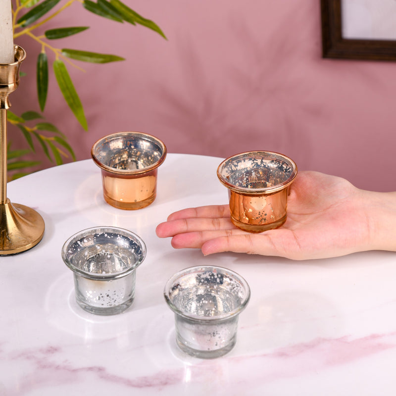 Shiny Tea Light Holder Set of 2 - Candle holder | Room decor