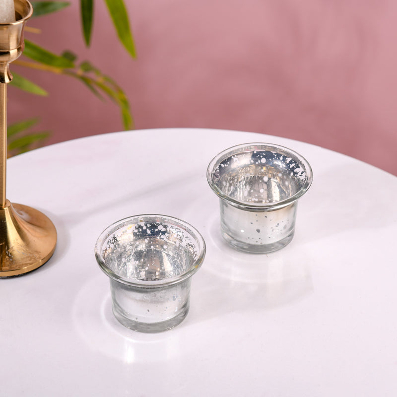 Shiny Tea Light Holder Set of 2 - Candle holder | Room decor