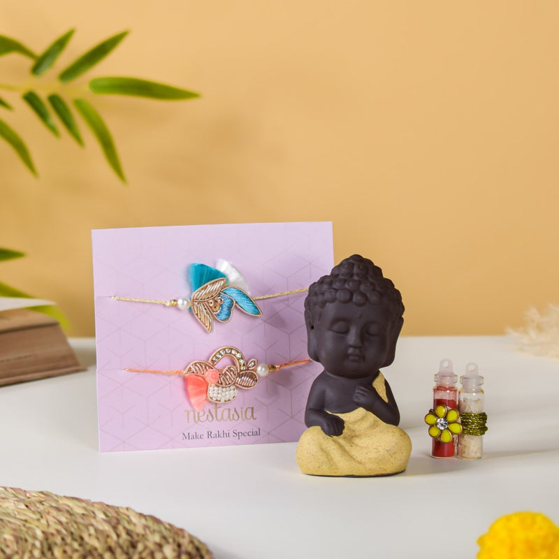 Live Like A Monk Rakhi Gift Set Of 3