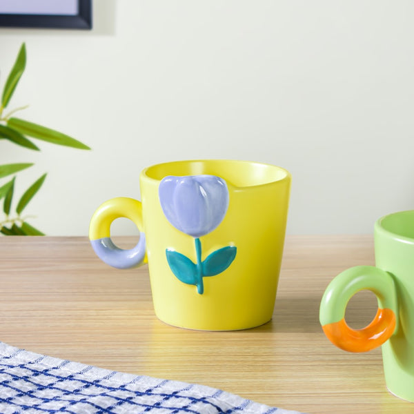 Tulip Coffee Mugs Set Of 6 330ml- Mug for coffee, tea mug, cappuccino mug | Cups and Mugs for Coffee Table & Home Decor