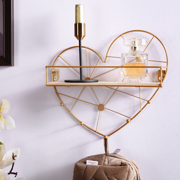 Heart Shelf - Wall shelf and floating shelf | Shop wall decoration & home decoration items
