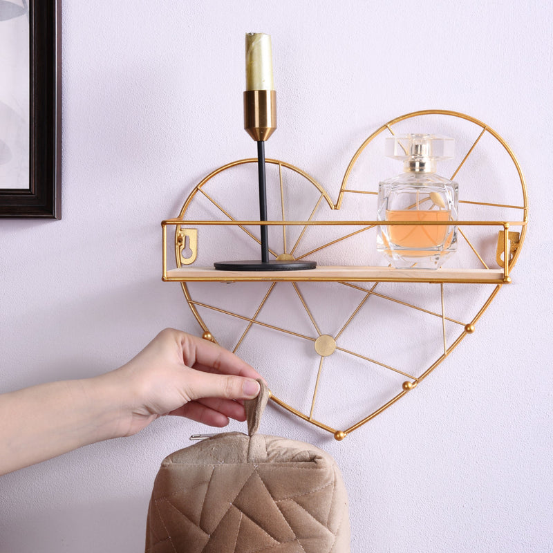 Heart Shelf - Wall shelf and floating shelf | Shop wall decoration & home decoration items