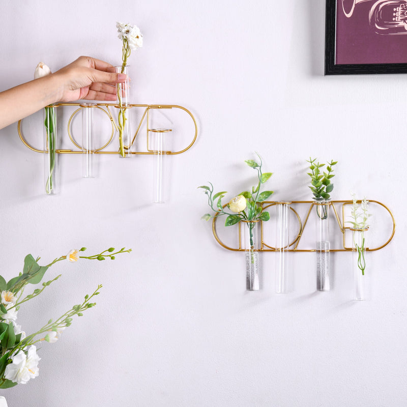 Metal Wall Planter - Flower vase for wall decoration/wall design | Living room decoration ideas