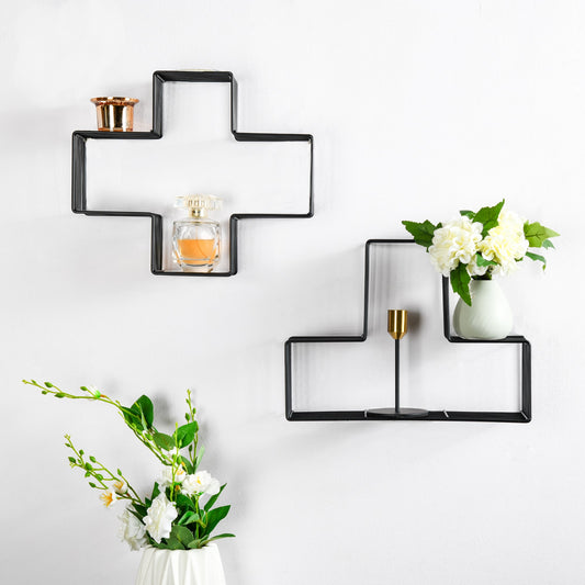 Wooden Hanging Shelf - Black