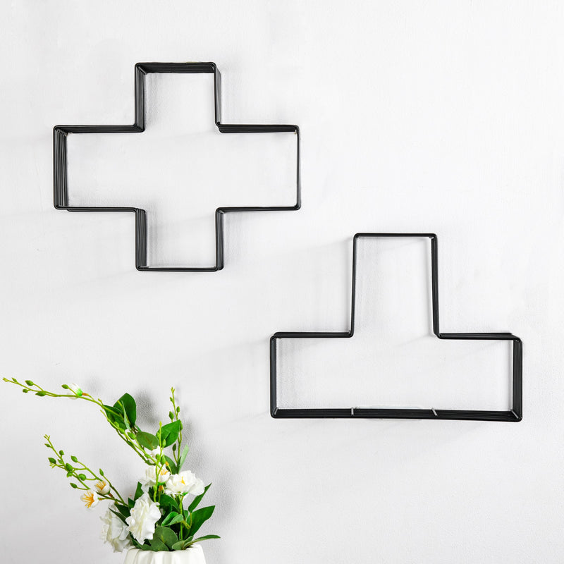 Wooden Hanging Shelf - Black