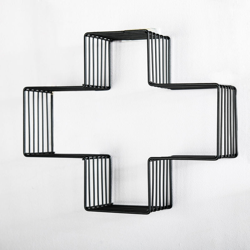 Wooden Hanging Shelf - Black