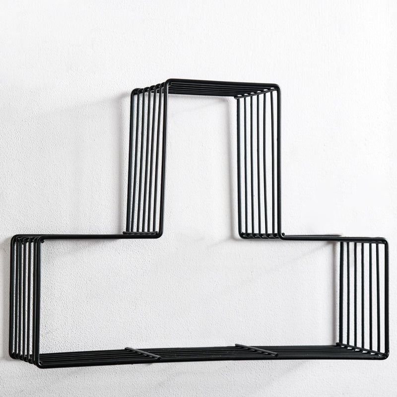 Wooden Hanging Shelf - Black