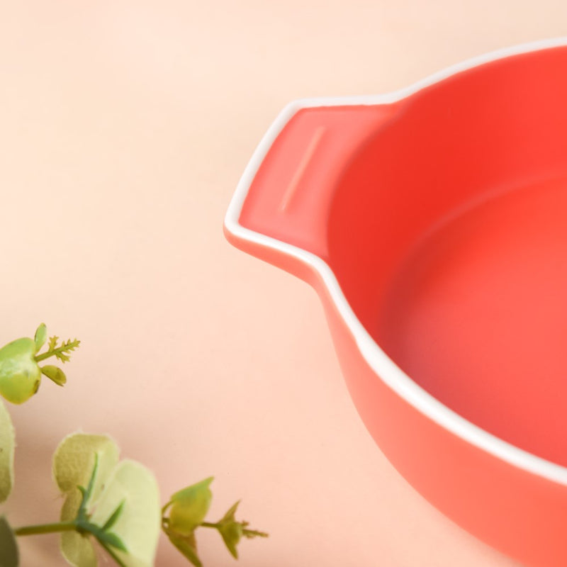 Ceramic Baking Pot Orange Small 400ml