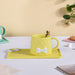 Bow Cup With Rectangular Plate Yellow 260 ml- Tea cup, coffee cup, cup for tea | Cups and Mugs for Office Table & Home Decoration