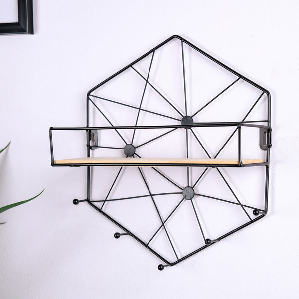 Hexagon Shelf - Wall shelf and floating shelf | Shop wall decoration & home decoration items