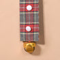 Plaid Christmas Bell Hanging Decor Double Sided Red