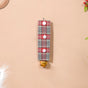 Plaid Christmas Bell Hanging Decor Double Sided Red