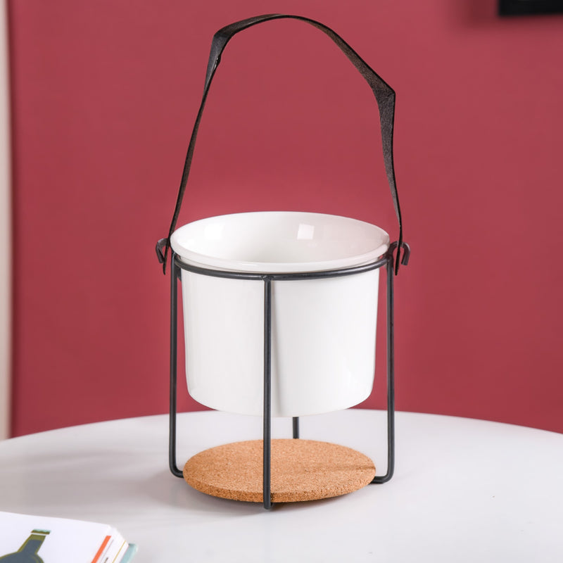 Marble Bucket Style Planter - Plant pot and plant stands | Room decor items