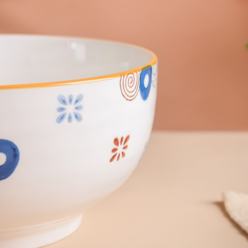 Feliz Fruit Bowl 800 ml - Bowl, ceramic bowl, serving bowls, noodle bowl, salad bowls, curry bowl, bowl for snacks, large serving bowl | Bowls for dining table & home decor