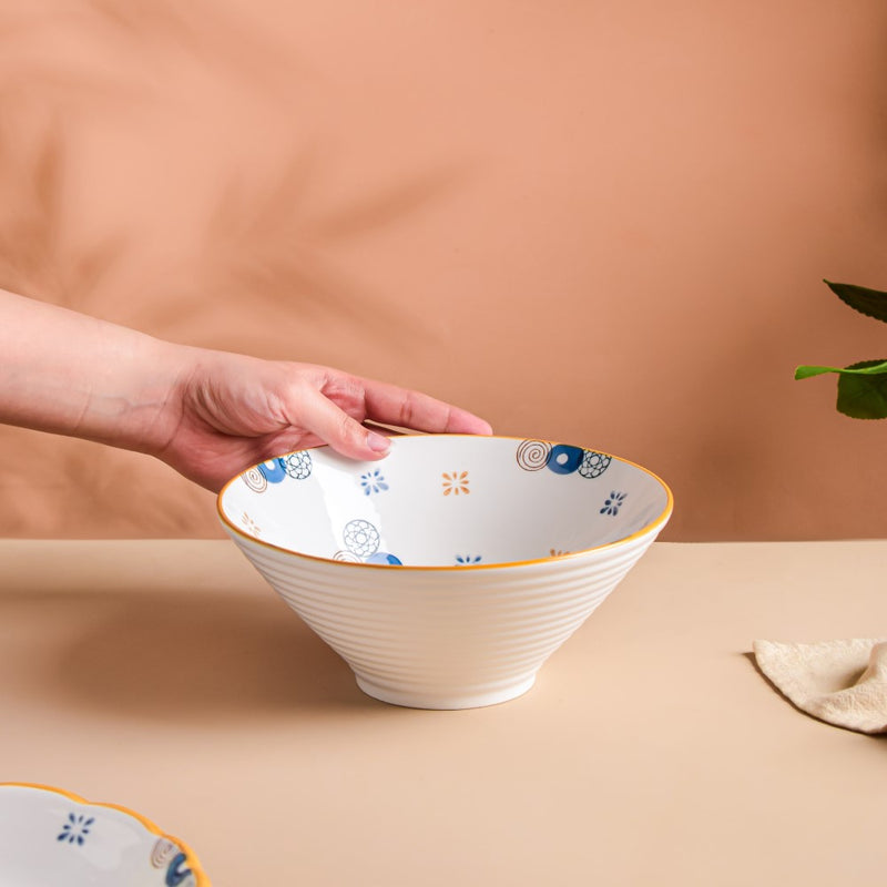 Feliz Ramen Bowl 800 ml - Soup bowl, ceramic bowl, ramen bowl, serving bowls, salad bowls, noodle bowl | Bowls for dining table & home decor