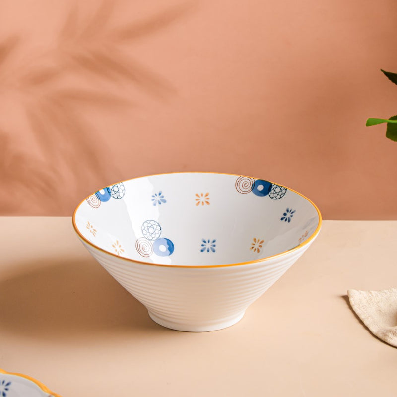 Feliz Ramen Bowl 800 ml - Soup bowl, ceramic bowl, ramen bowl, serving bowls, salad bowls, noodle bowl | Bowls for dining table & home decor