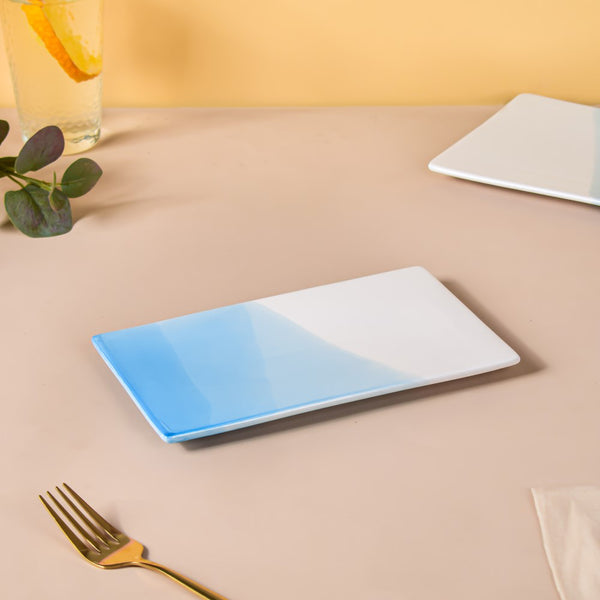Ombre Ceramic Platter Blue Small 8 Inch - Ceramic platter, serving platter, fruit platter | Plates for dining table & home decor