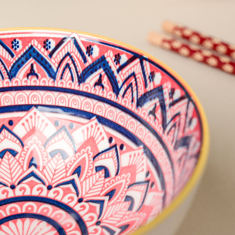 Mandala Snack Bowls And Chopsticks Gift Hamper Set of 6