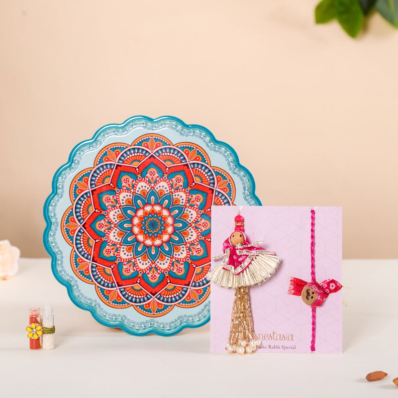 Rakhi With Platter Celebrations Hamper Set Of 4