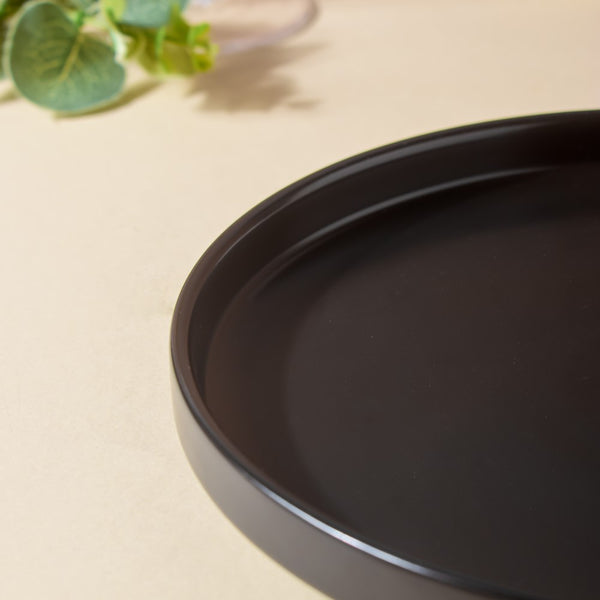 Modern Stoneware Snack Plate Black - Serving plate, snack plate, dessert plate | Plates for dining & home decor