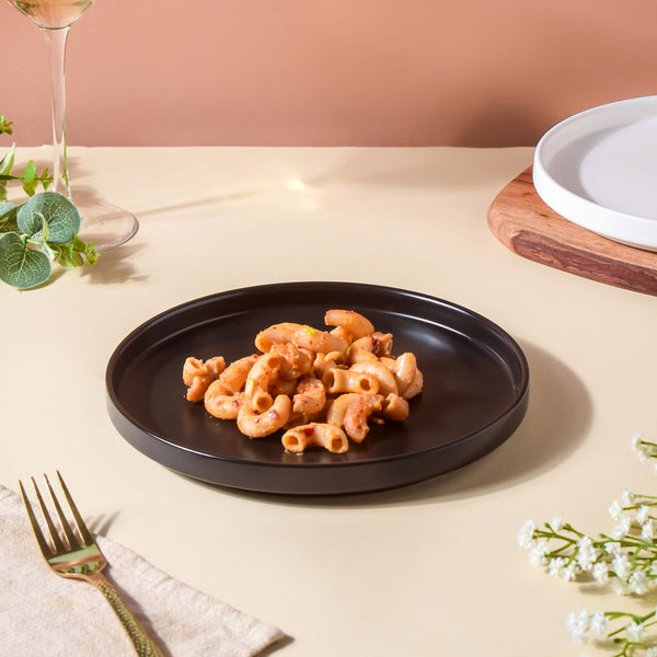 Modern Stoneware Snack Plate Black - Serving plate, snack plate, dessert plate | Plates for dining & home decor