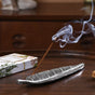 Antique Leaf Incense Holder With Mogra Incense Sticks