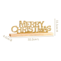 Engraved Merry Christmas Decor Showpiece Gold