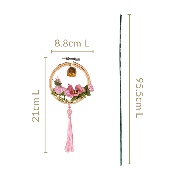 DIY Floral Swinging Car Ornament Pink