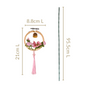 Floral Swinging Car Ornament Pink