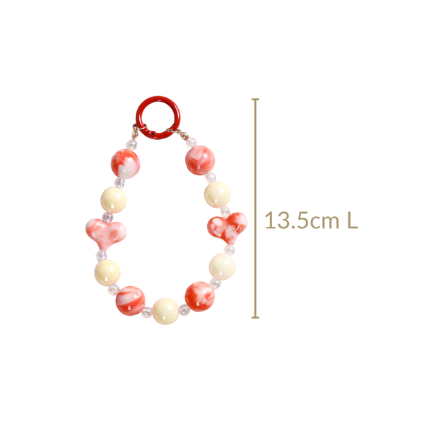 Candy Floss Daze Keychain Red And White