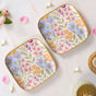 Peony Petals Snack Plates Set Of 2 In Gift Box