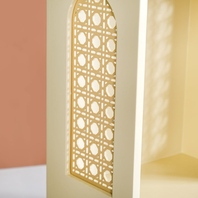 Daily Pooja Mandir Medium For Home And Office Ivory 30x17x42cm