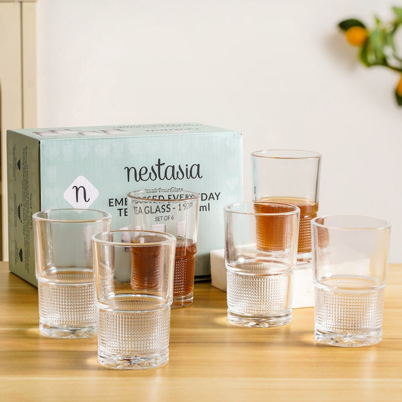 Daily Sip Tea Glass Set Of 6 190ml
