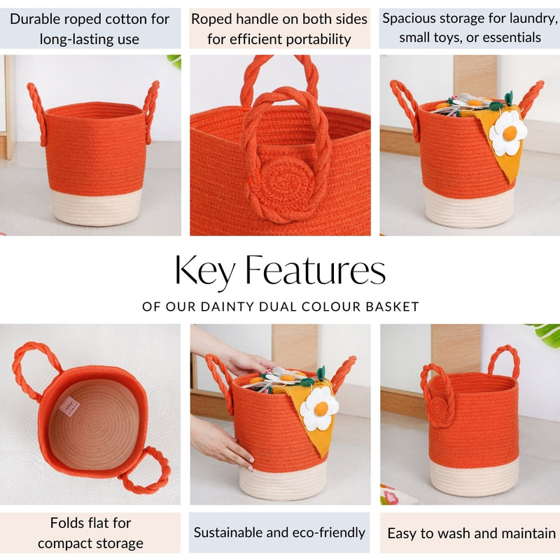 Dainty Dual Colour Storage Basket