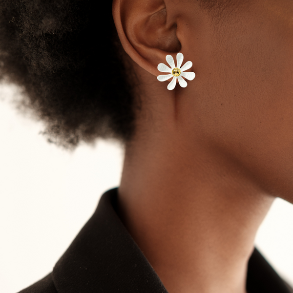 Daisy Statement Studs White