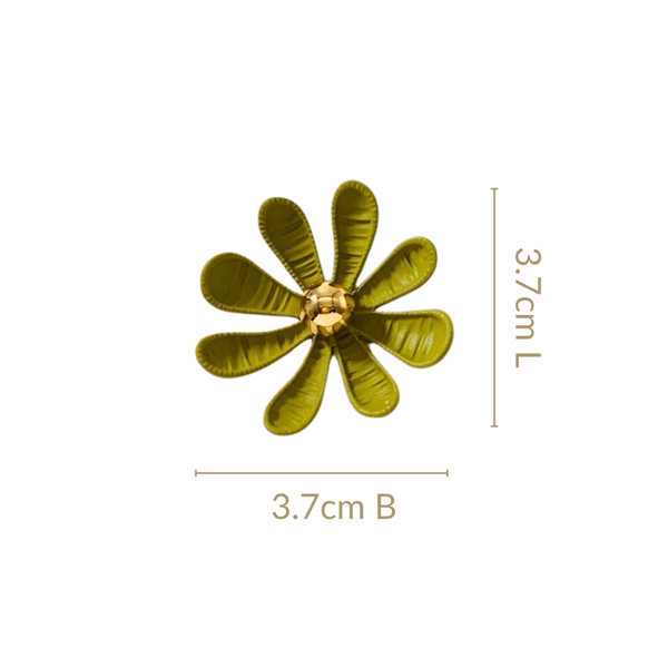 Daisy Statement Studs Olive